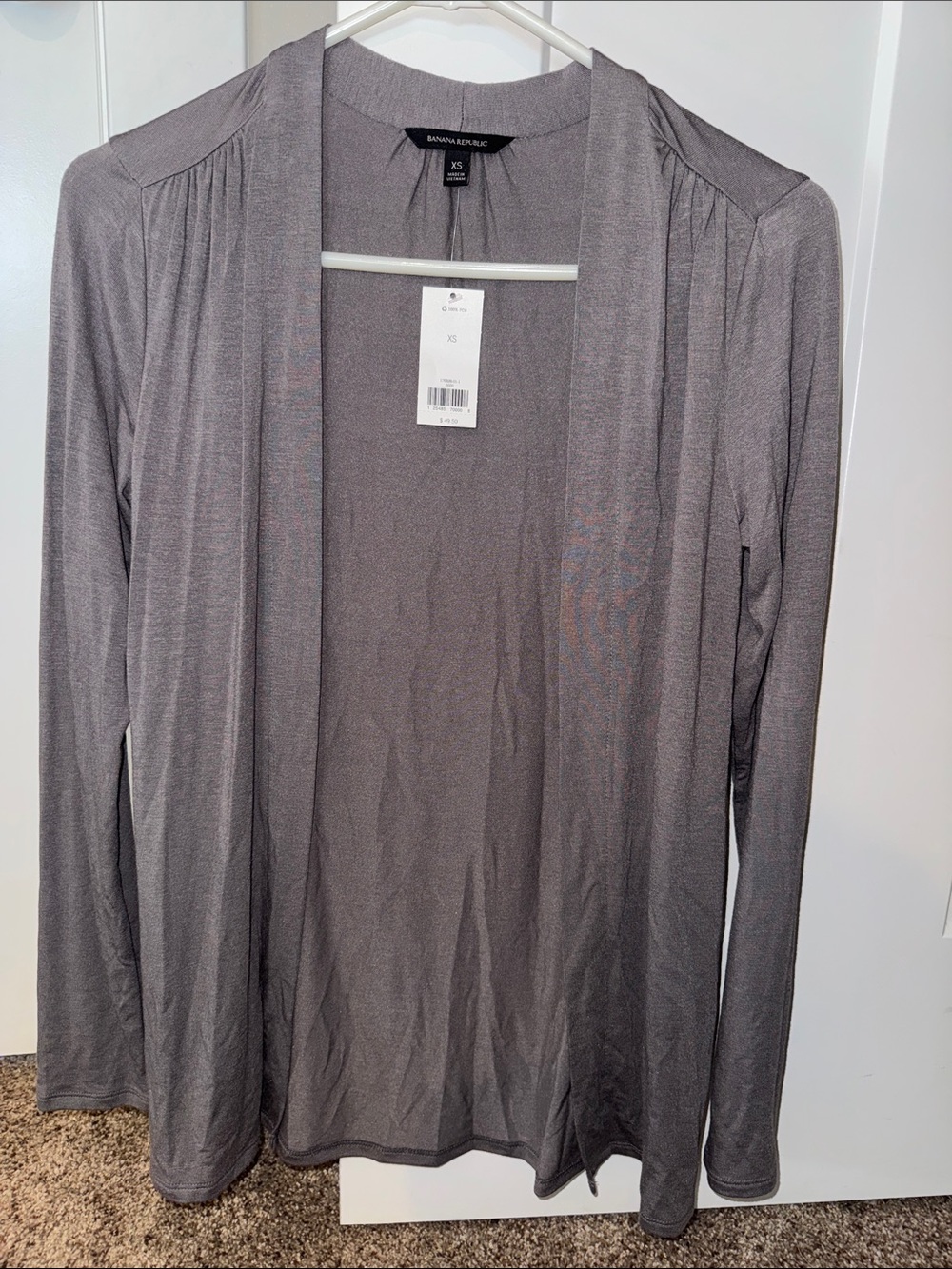 Banana Republic Open-Front Cardigan - Charcoal Gray